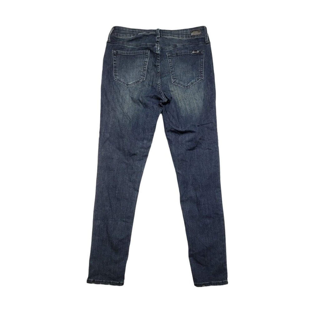 Seven7 Women's Metal Studded Mid-Rise Ankle Skinny Jeans Denim Blue Size 8 - Picture 3 of 10